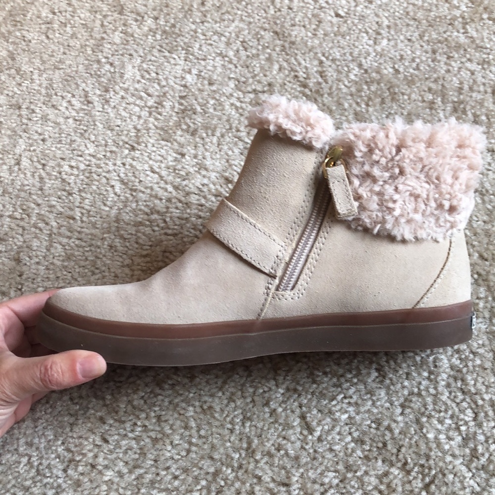 Cole Haan Nantucket Cozy Ankle Boot buckle suede shoe shearling size  7.5 - Picture 8 of 10